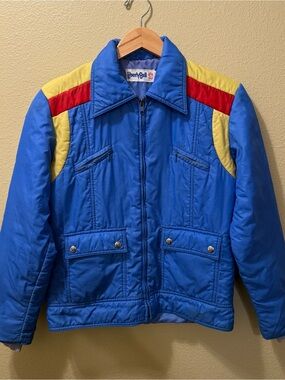Men’s Small? Vintage 80’s Liberty Bell Blue Red Yellow Full Zip Ski Jacket